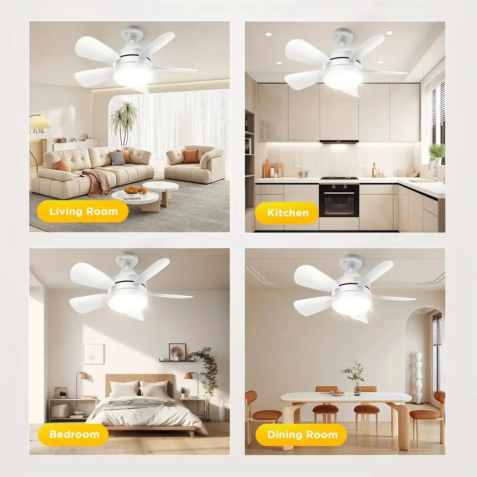 Ventilador de techo con luz y mando a distancia
